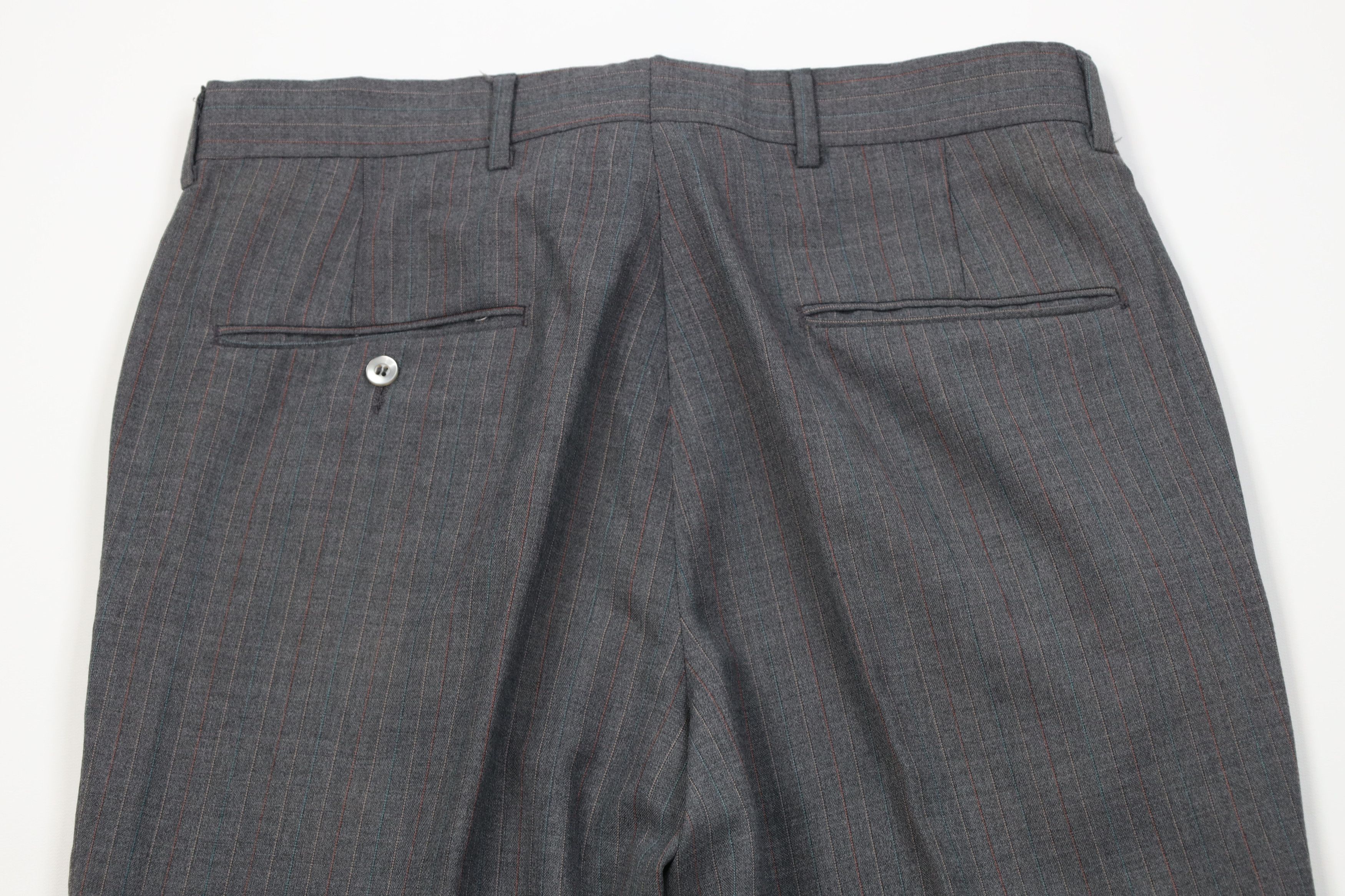 Vintage Vintage 70s Knit Rainbow Striped Wide Leg Chino Pants USA Size US 32 / EU 48 - 8 Thumbnail