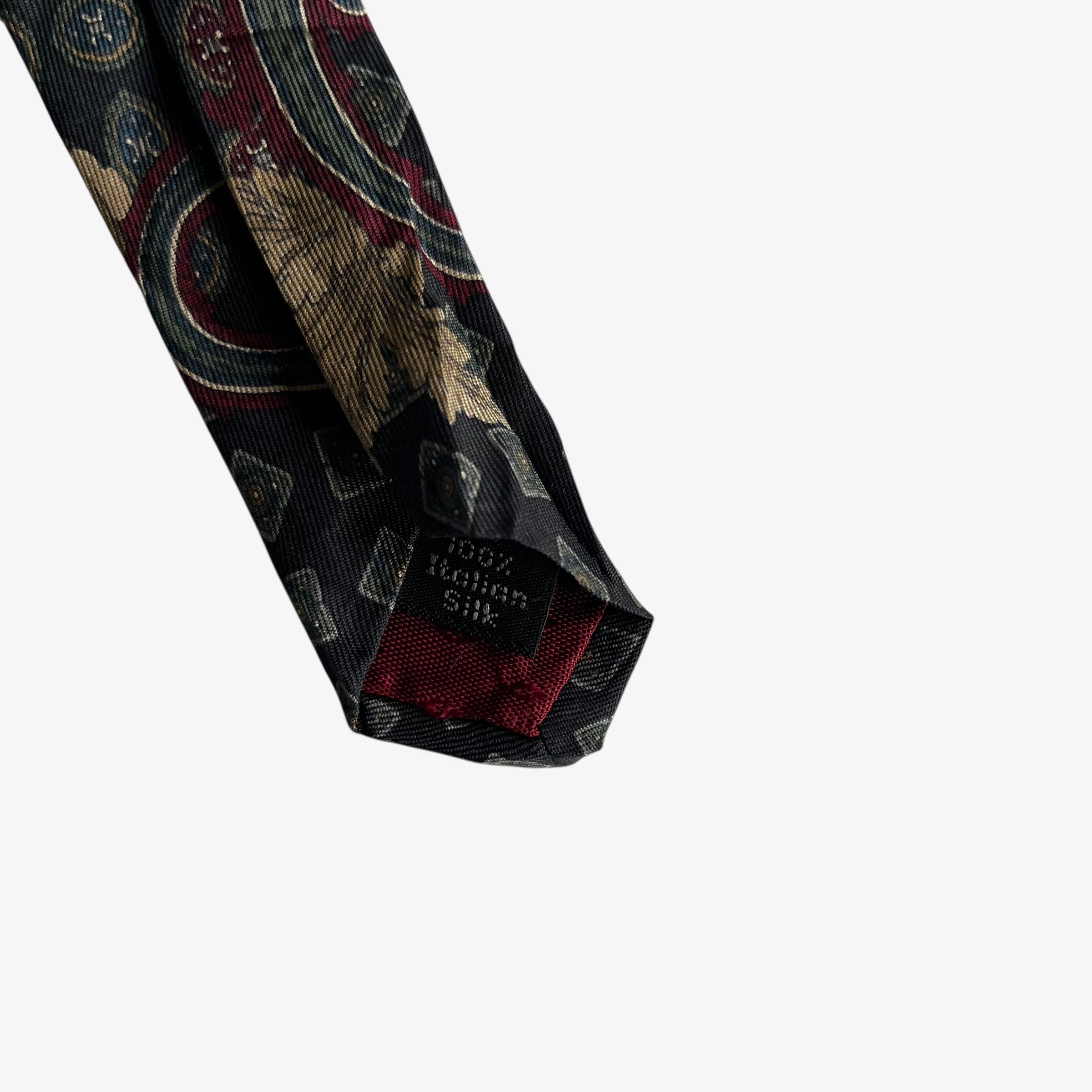 Courreges Vintage 90s Courreges Abstract Geometric Paisley Silk Tie Size ONE SIZE - 3 Thumbnail
