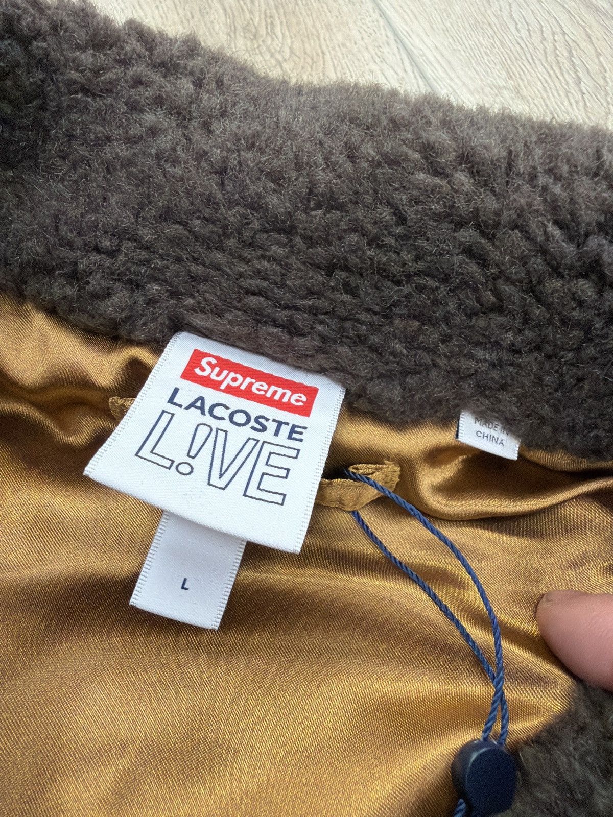 Lacoste × Supreme Lacoste supreme red wool bomber jacket Size US L / EU 52-54 / 3 - 9 Thumbnail