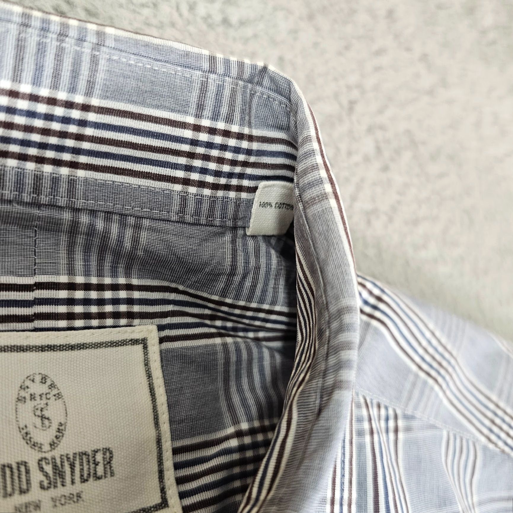 Todd Snyder Todd Snyder Dress Shirt Mens 16.5 34/35 Grey Glen Check Button Up Long Sleeve Shirt Size 46R - 5 Thumbnail