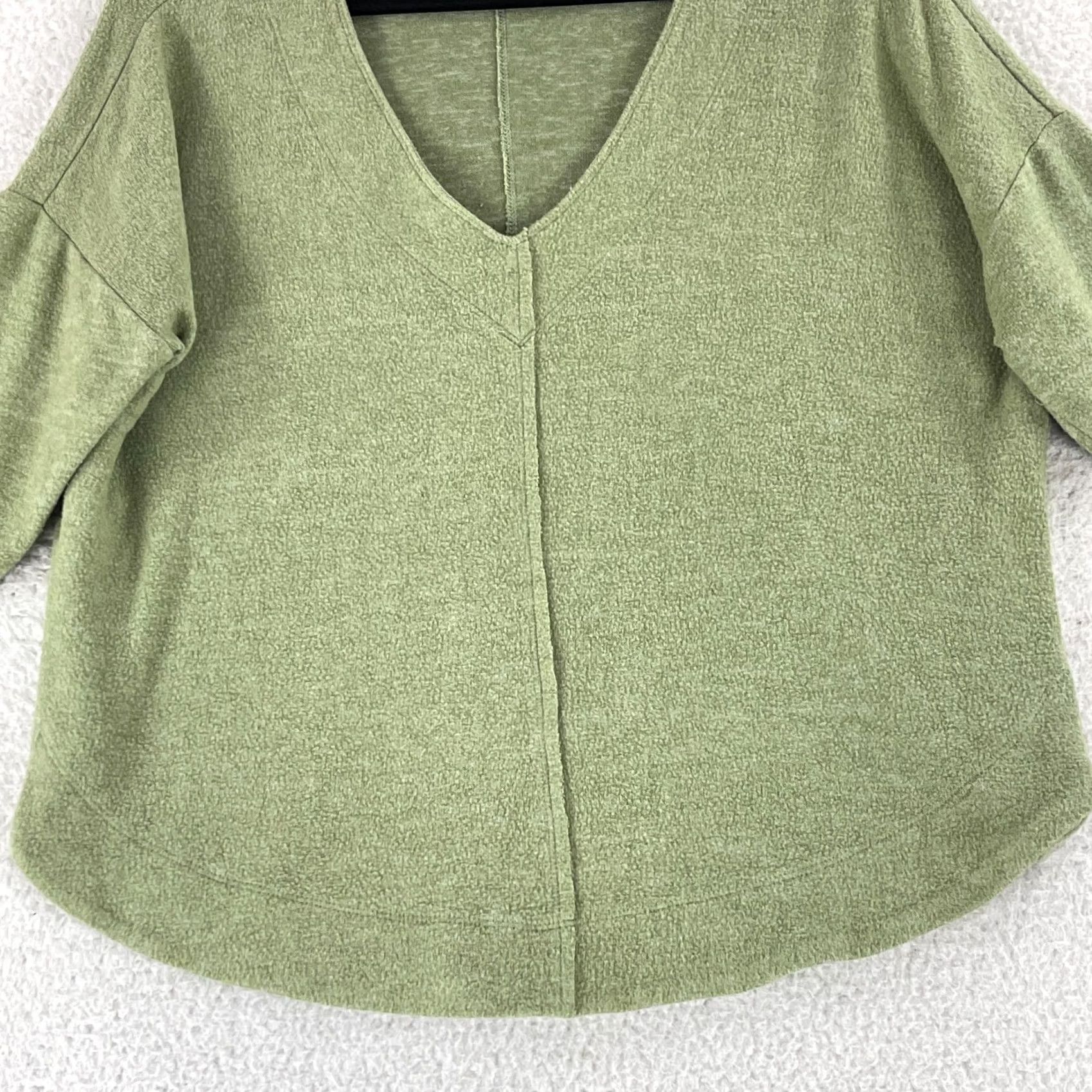 Anthropologie Anthropologie Georgie Shirt Womens XS Green V-Neck 3/4 Sleeve Knit Casual Shirt Size XS / US 0-2 / IT 36-38 - 4 Thumbnail