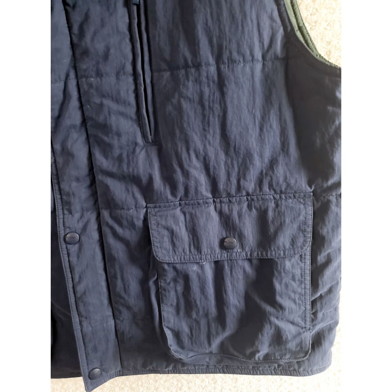 Vintage VINTAGE L.L. Bean Vest Windbreaker Full Zip Blue Green Interior L Mens Regular Size L Reg. Size US L / EU 52-54 / 3 - 3 Thumbnail