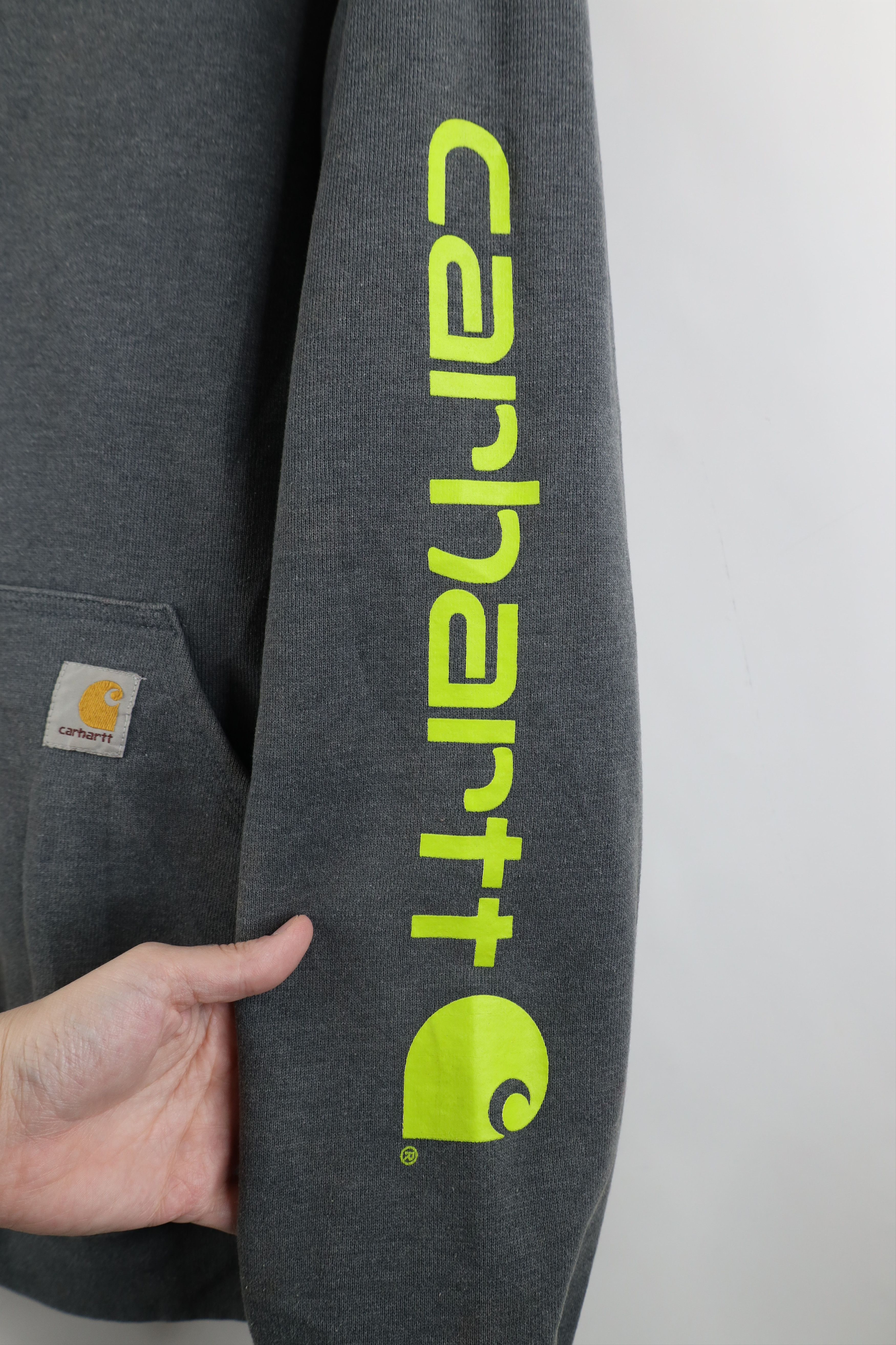 Carhartt × Vintage Vintage Carhartt Spell Out Heavyweight Hoodie Sweatshirt Size US M / EU 48-50 / 2 - 5 Thumbnail