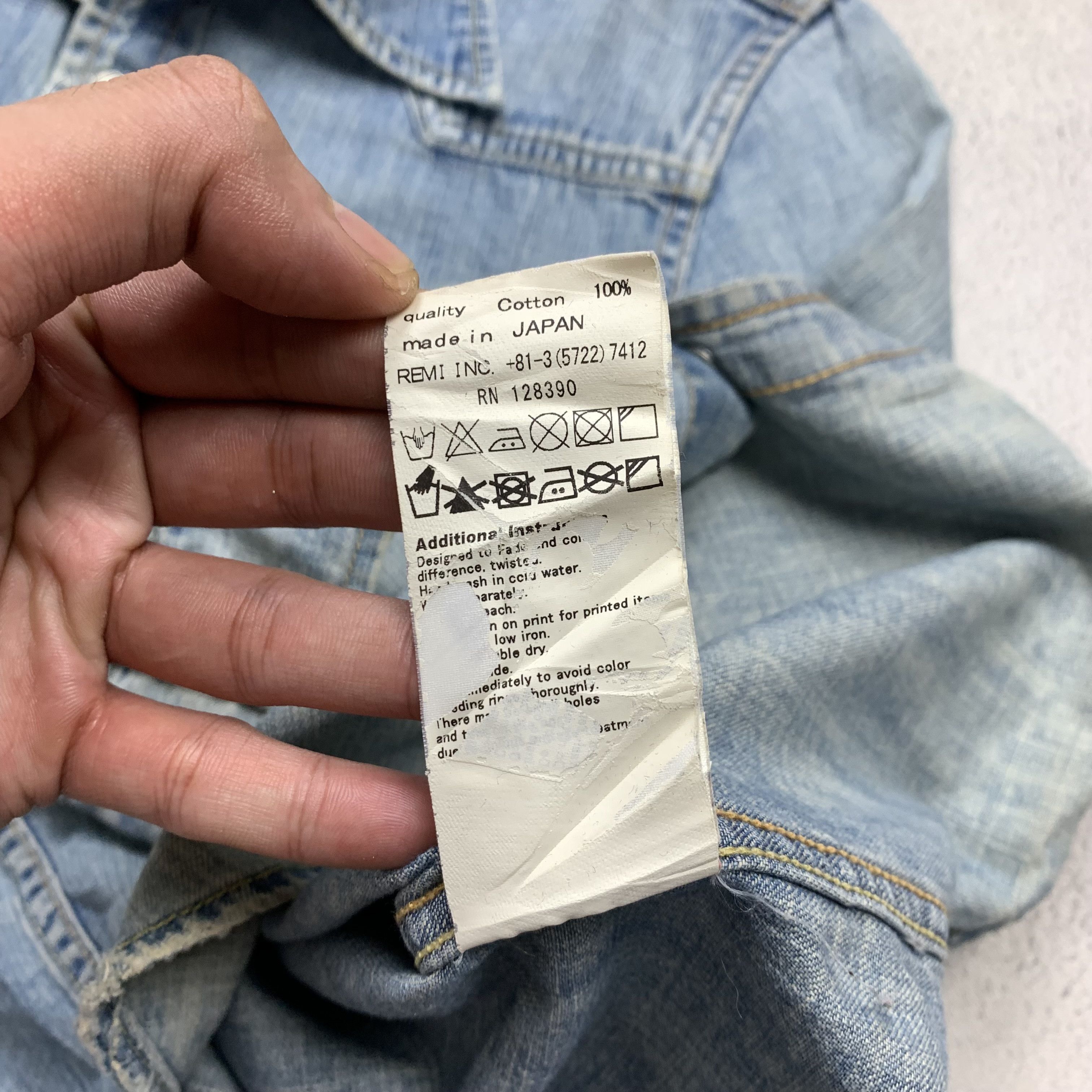 Remi Relief Remi Relief Western Shirt Washed Denim Size US S / EU 44-46 / 1 - 7 Thumbnail