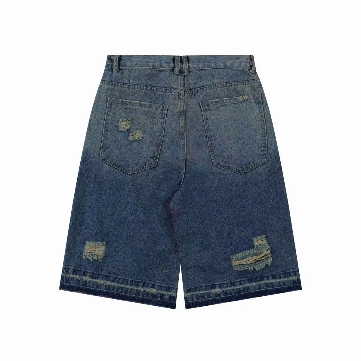 Jean Men Distressed Washed Blue Short Jean Size US 31 - 6 Thumbnail