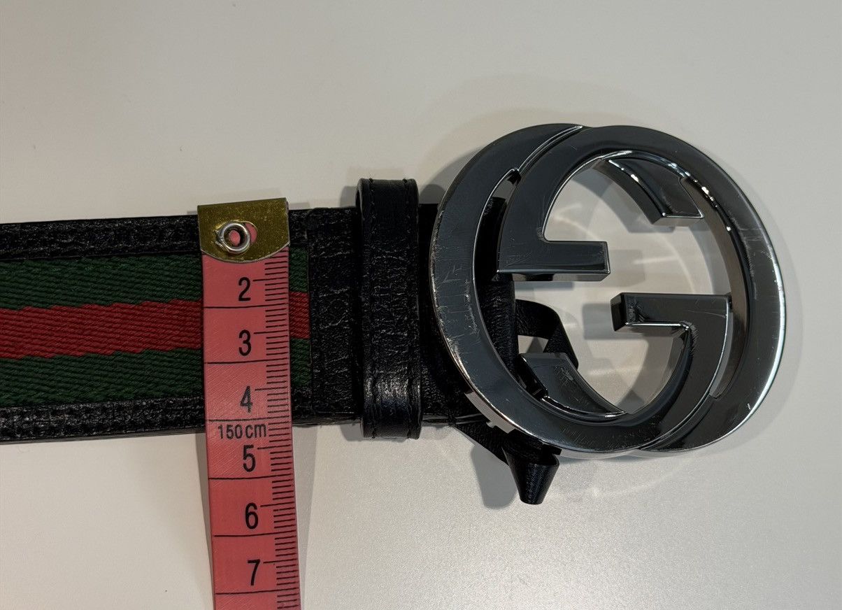 Gucci GUCCI Tom Ford FW 2004 GG Buckle Web Leather Belt Demna Logo Size ONE SIZE - 15 Thumbnail