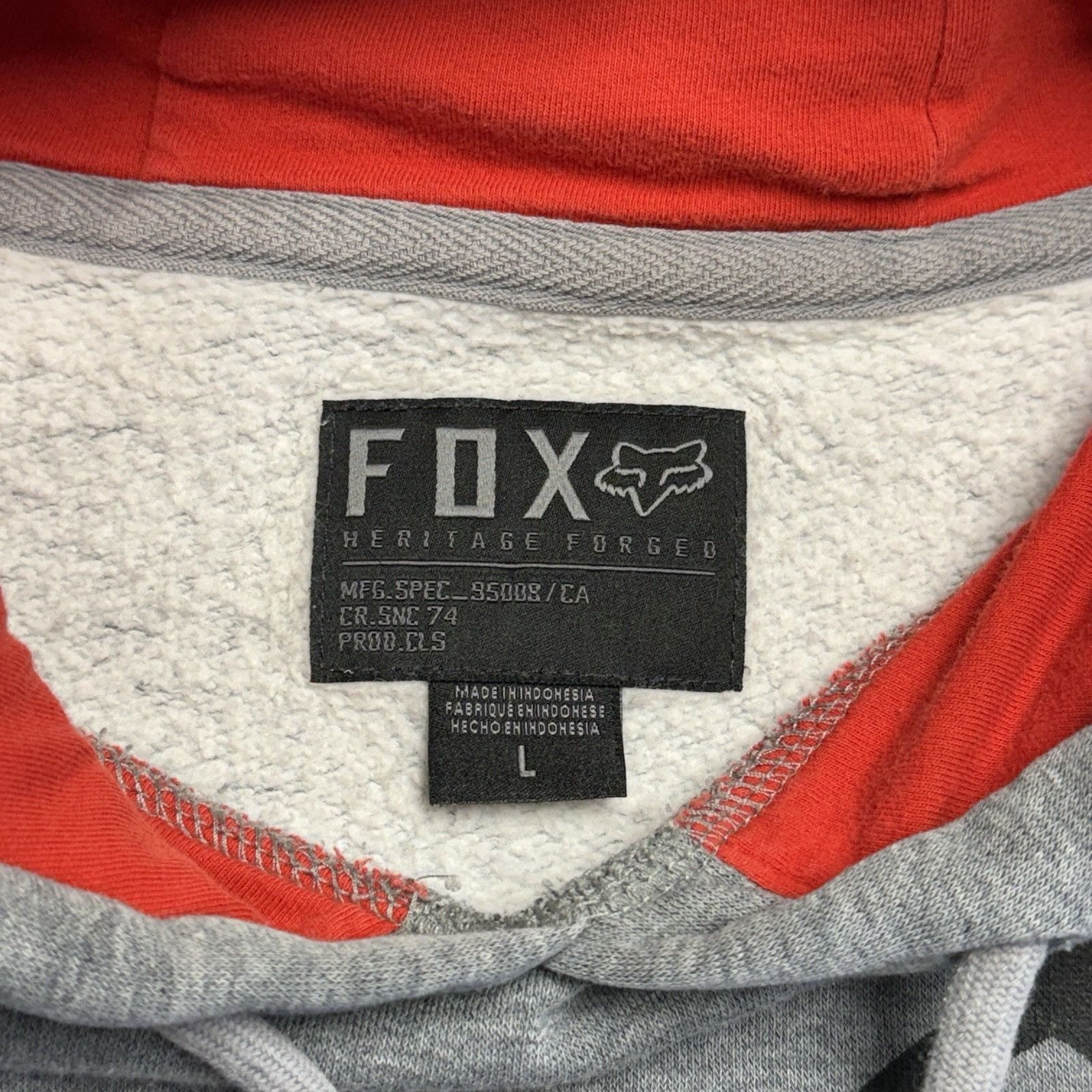 Fox Racing Fox Racing Hoodie Sweatshirt Mens Large Fleece Heritage Forg Size US L / EU 52-54 / 3 - 7 Thumbnail