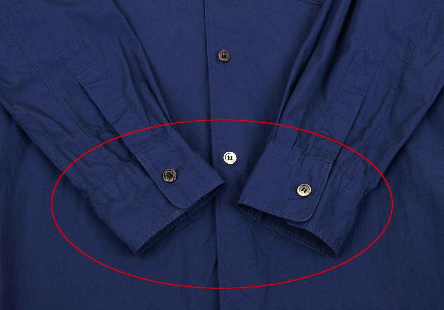 Comme des Garcons Homme Plus Cotton Regular Collar Long Sleeve Shirt Blue S Size US S / EU 44-46 / 1 - 8 Thumbnail