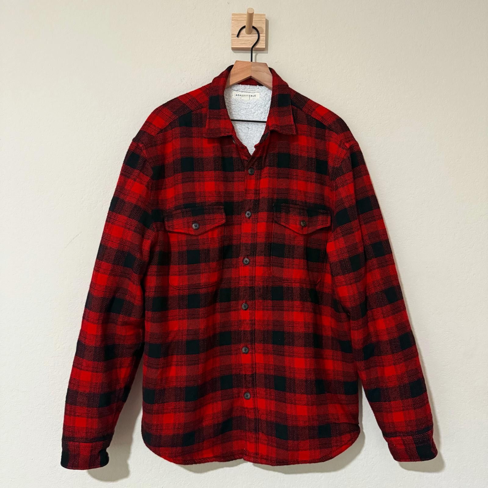 Aeropostale Aeropostale Jacket Men's L Red Plaid Button Down Size US L / EU 52-54 / 3 - 1 Thumbnail