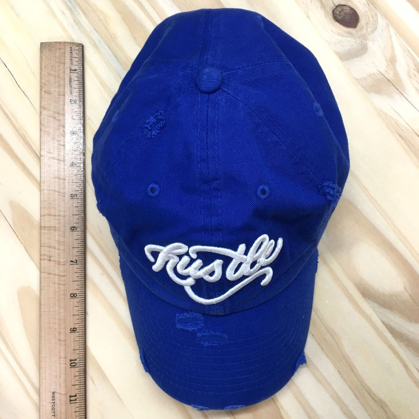 Vintage Kbethos Hustle Baseball Hat Mens Blue OS Curved Brim Embroidered Logo Size ONE SIZE - 4 Thumbnail
