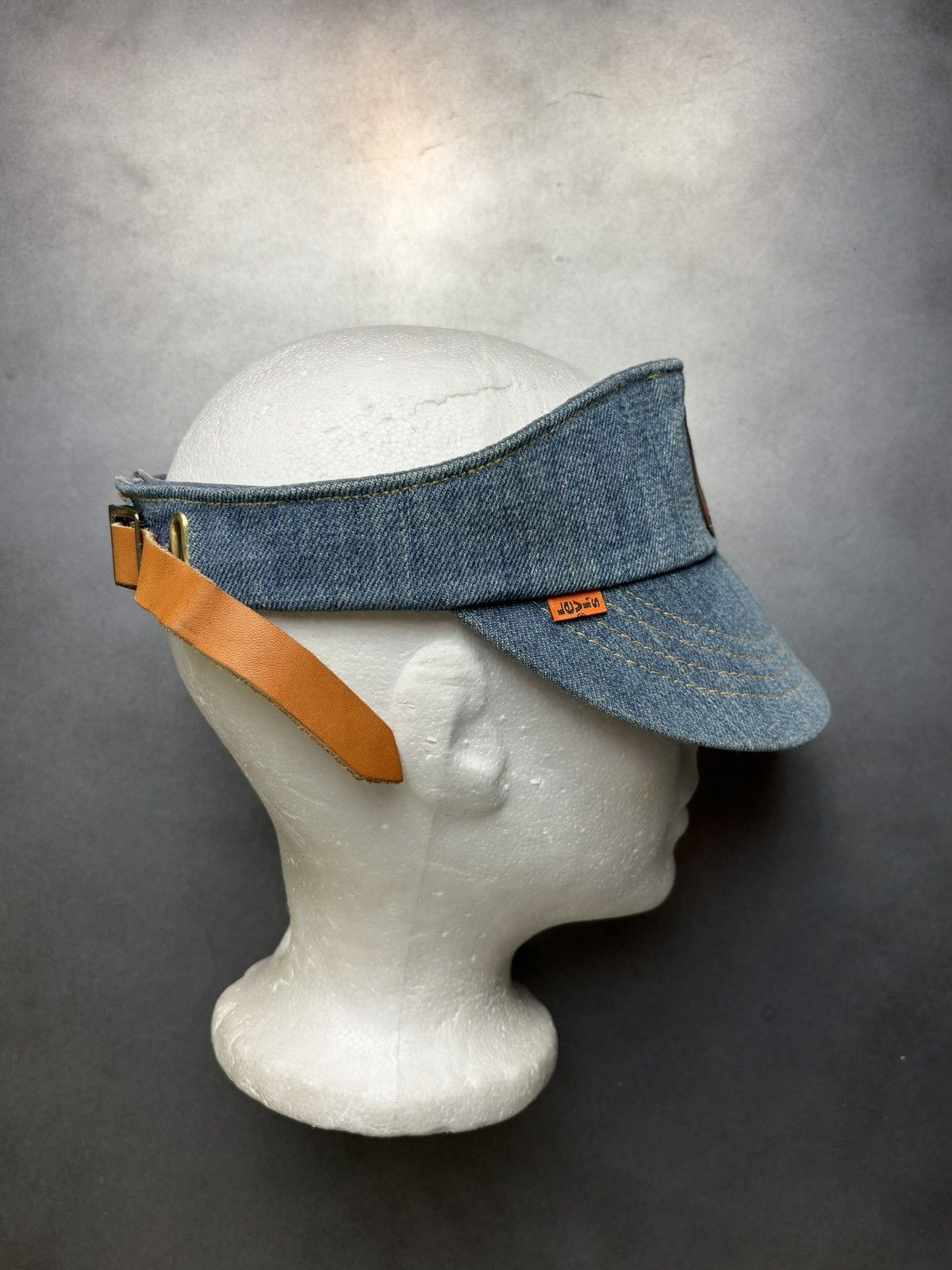 Levi's 1970s Levi's Orange Tab Hat 70s Vintage Levis Denim Visor US Size ONE SIZE - 3 Thumbnail