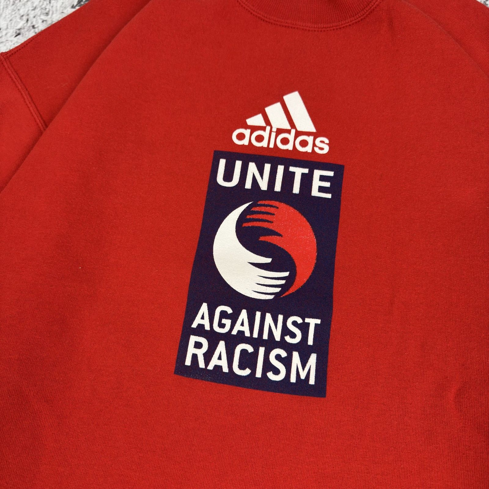 Adidas Adidas Men Red Fleece Uefa Unite Against Racism Sweatshirt M Size US M / EU 48-50 / 2 - 5 Thumbnail