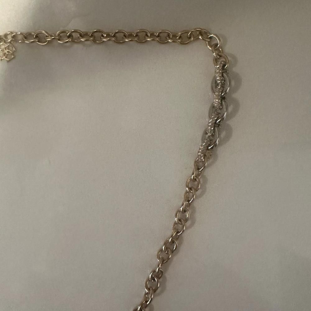 Ann Taylor Ann Taylor Chunky Gold Chain Necklace Crystal Embellished Size ONE SIZE - 4 Thumbnail