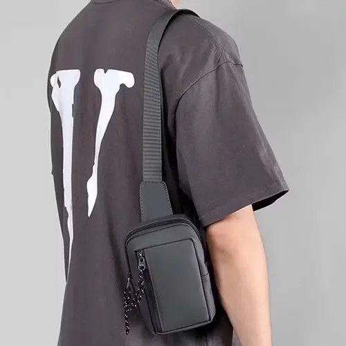 Japanese Brand Black Shoulder Carry Side Bag Zip Satchel Pack Tactical Size ONE SIZE - 2 Thumbnail