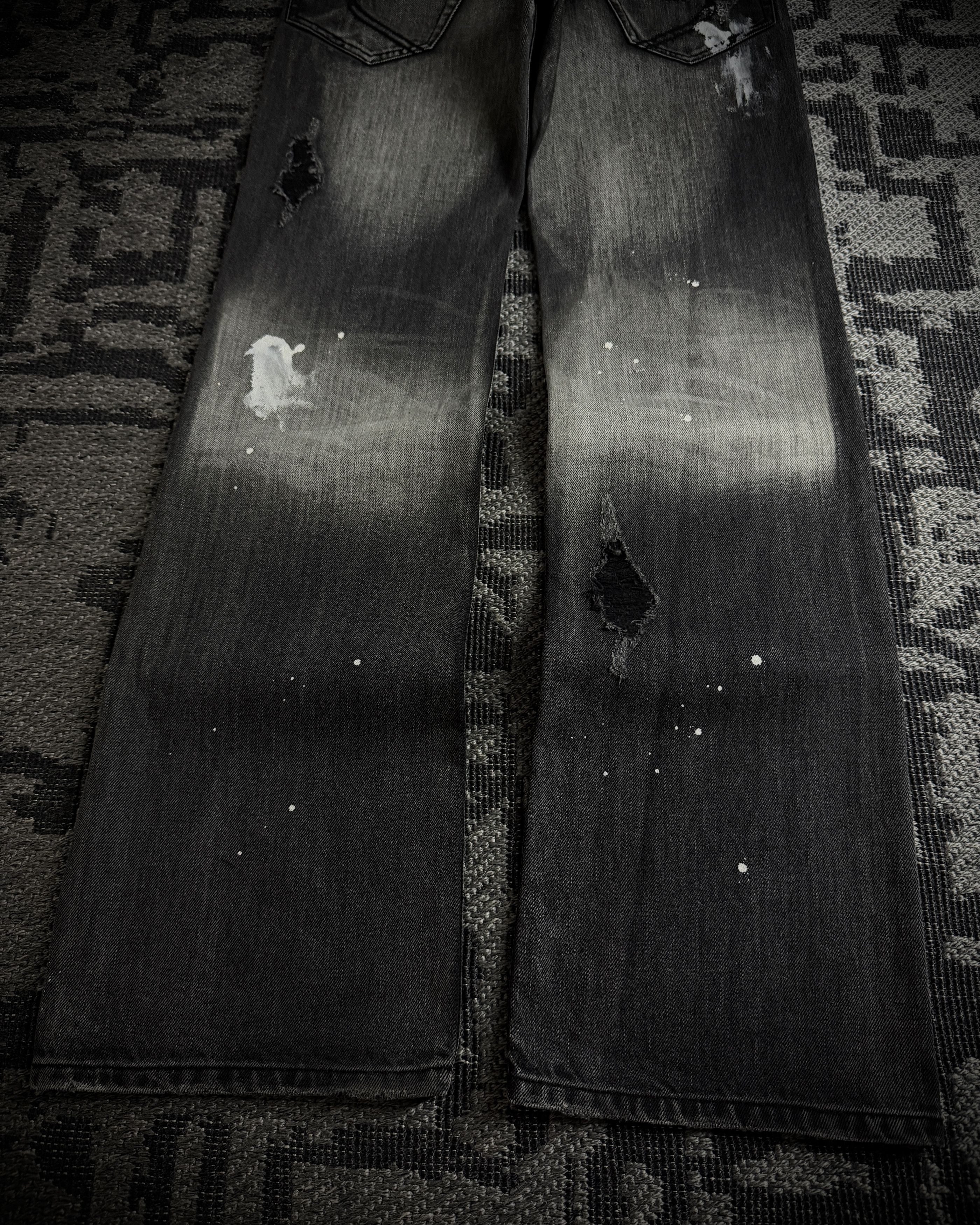 semanticdesign Semantic Design Washed Black Distressed Bootcut Jeans Size US 30 / EU 46 - 9 Thumbnail