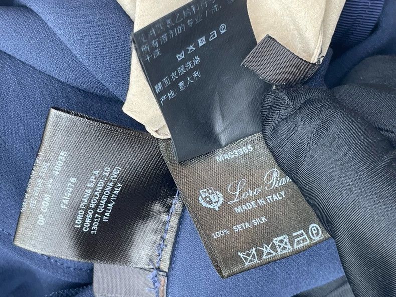 Loro Piana LORO PIANA Blue Tibetan silk dress Size L / US 10 / IT 46 - 5 Thumbnail