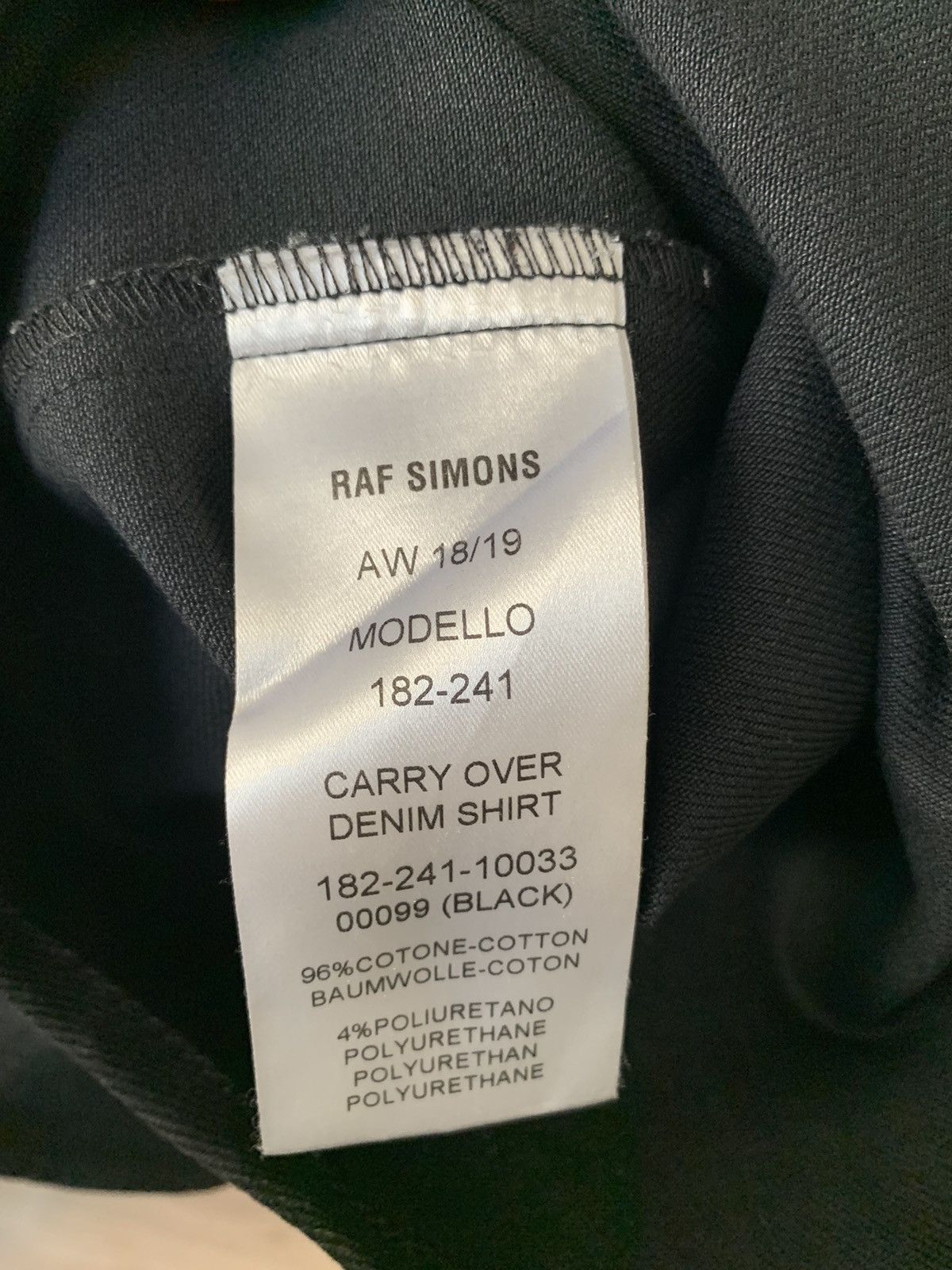Raf Simons Raf Simons denim black/orange shirt patch Aw 18/19 Size US S / EU 44-46 / 1 - 8 Thumbnail
