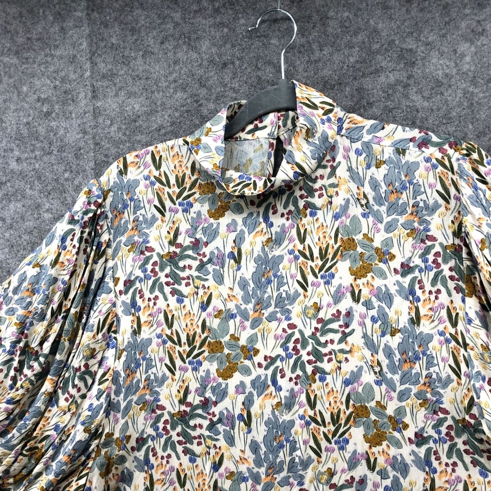 Vintage Marie Sixtine Blouse Womens M Bubble Sleeve Floral High Neck Cottagecore Prairie Size M / US 6-8 / IT 42-44 - 3 Thumbnail
