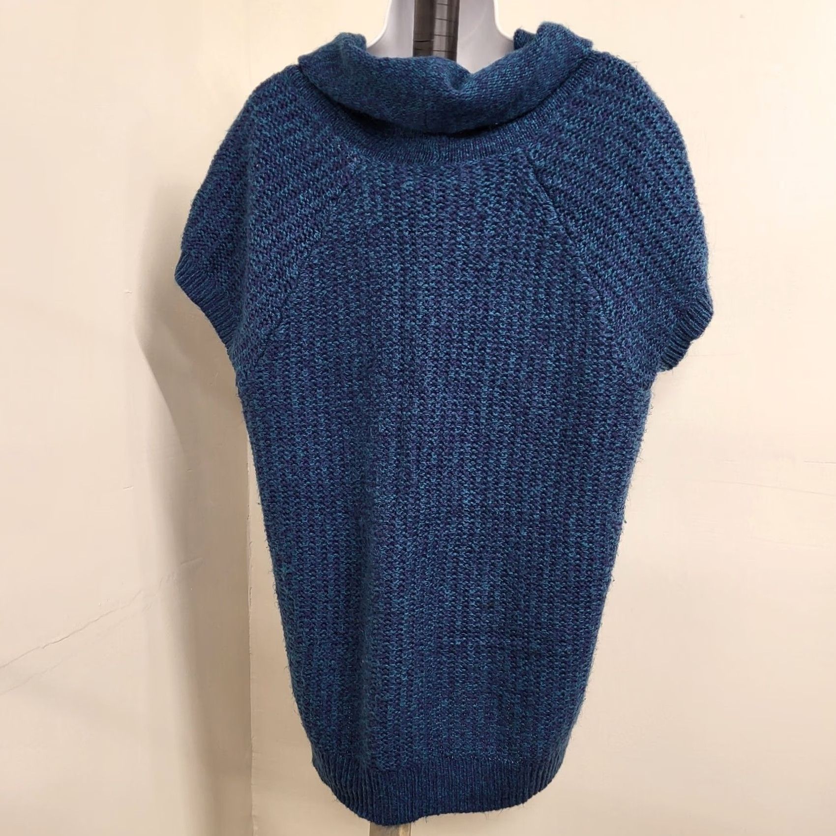 Worthington Worthington Sweater Womens 1X Blue Cowl Cap Sleeve Chunky Cable Knit Top Vest Knit Style Tunic Size XL / US 12-14 / IT 48-50 - 5 Thumbnail