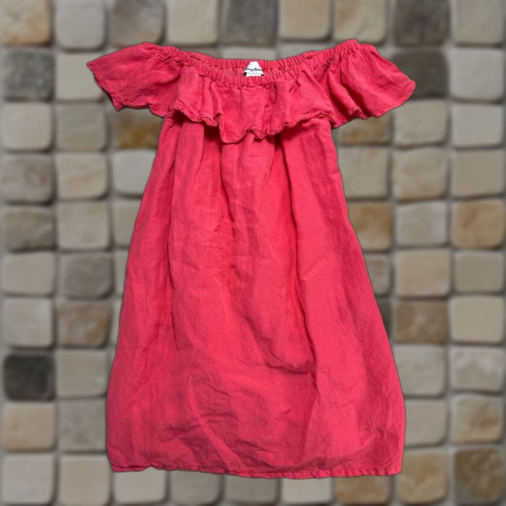 Tommy Bahama Tommy Bahama Dress Womens XS Pink Linen Blend Sleeveless Boat Neck A-Line Casual Beach Size XS / US 0-2 / IT 36-38 - 1 Thumbnail