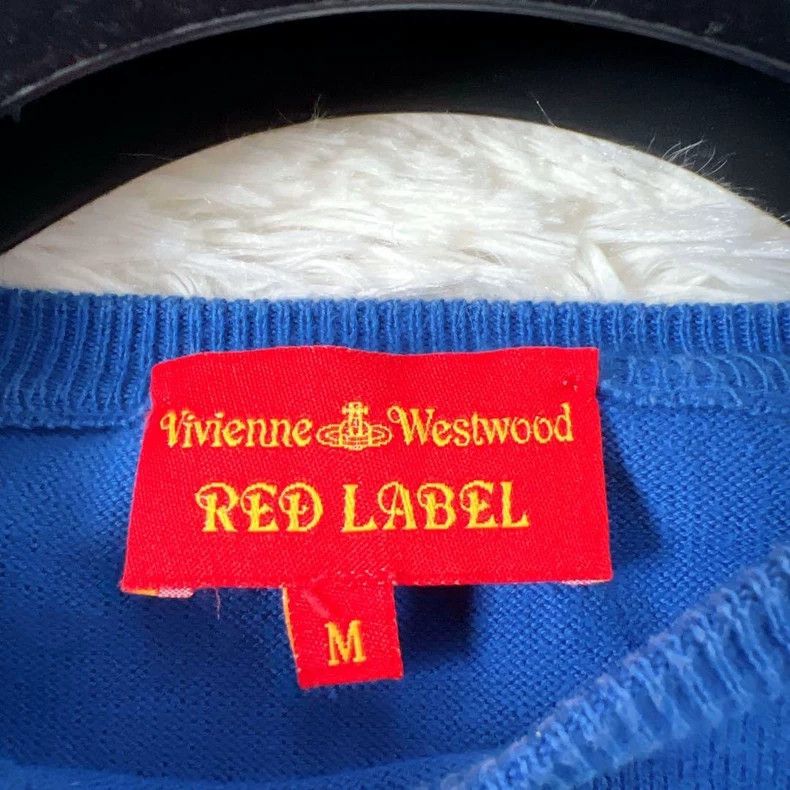 Vivienne Westwood Vivienne Westwood Blue and white knit short sleeves Size M / US 6-8 / IT 42-44 - 4 Thumbnail