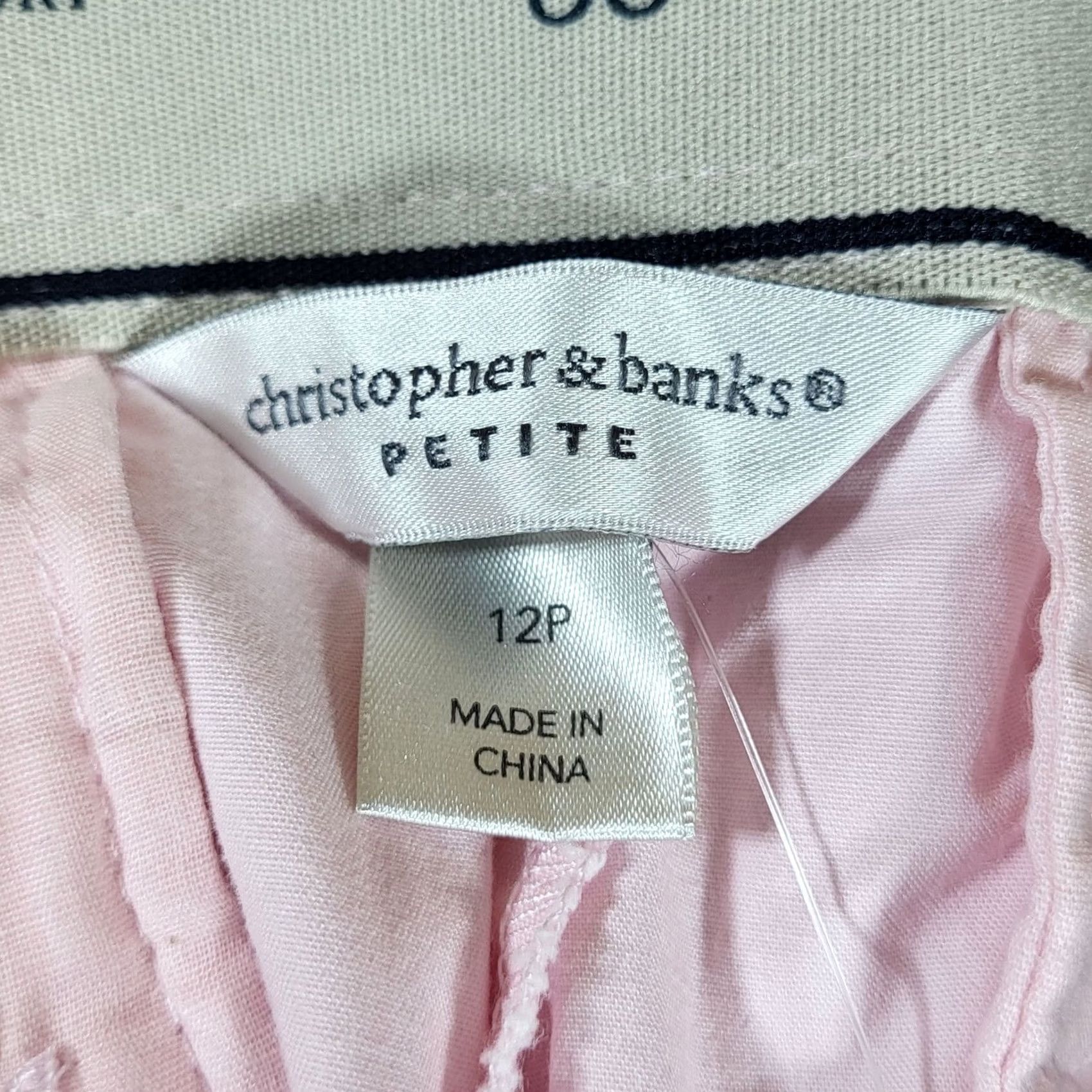Vintage Christopher Banks Capri Pants Pink 12P Petite Flat Front Cotton Spandex Signature Comfort Women Pants Capri 12P Pink Mens? Size 34" / US 12 / IT 48 - 3 Thumbnail