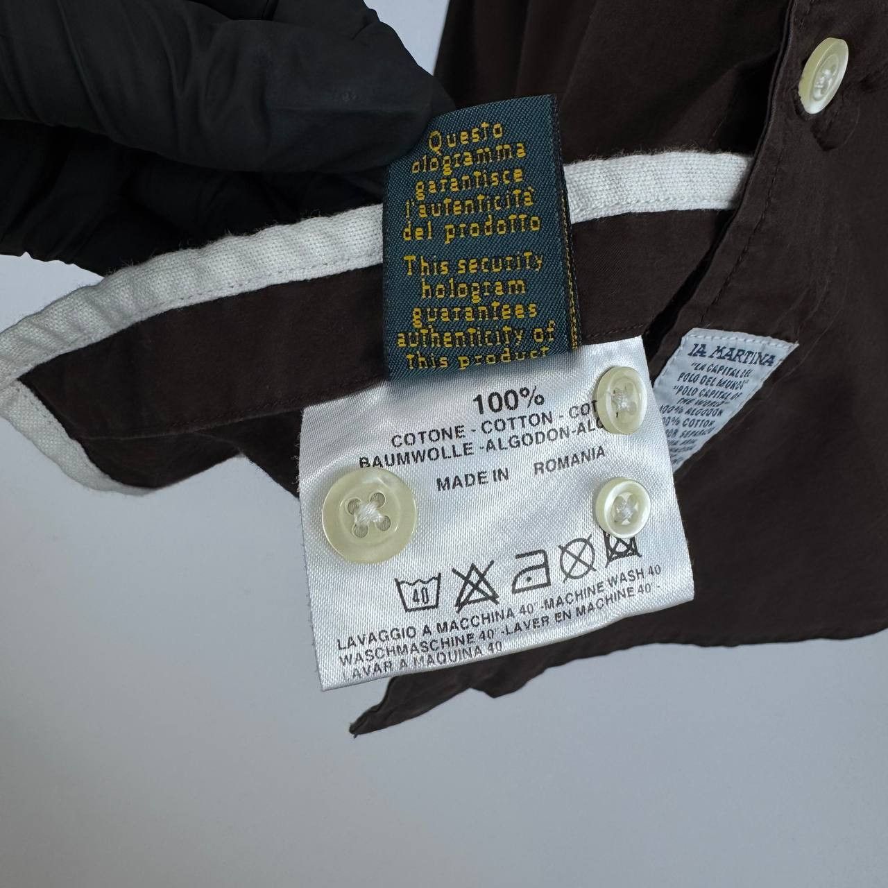 La Martina La Martina Buenos Aires Button Up Shirt Brown Long Sleev XXL Size US XXL / EU 58 / 5 - 6 Thumbnail