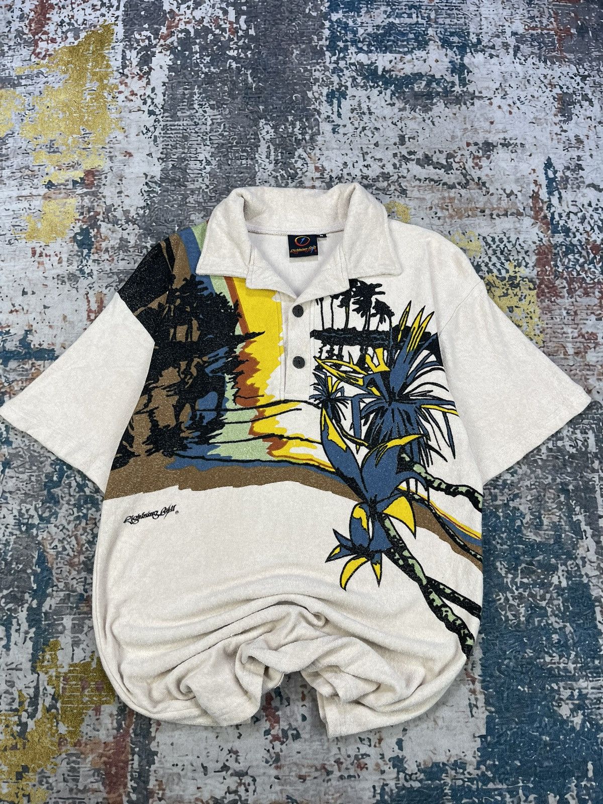 Lightning Bolt Lightning Bolt Polo Hawaiian Shirt Size US S / EU 44-46 / 1 - 5 Thumbnail