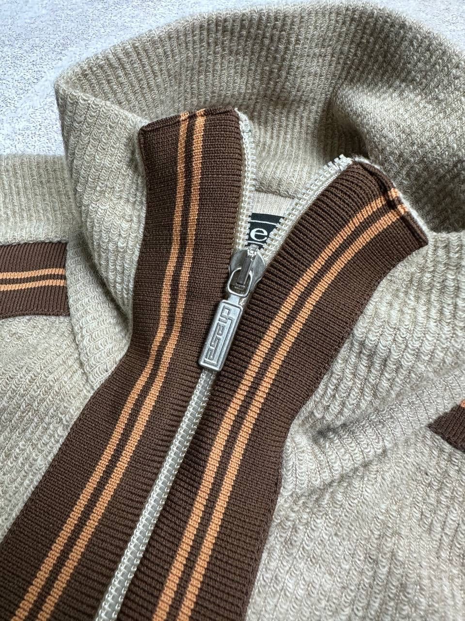 Diesel Vintage 90s Diesel Lampo Knit Zip Sweater L Size US L / EU 52-54 / 3 - 4 Thumbnail