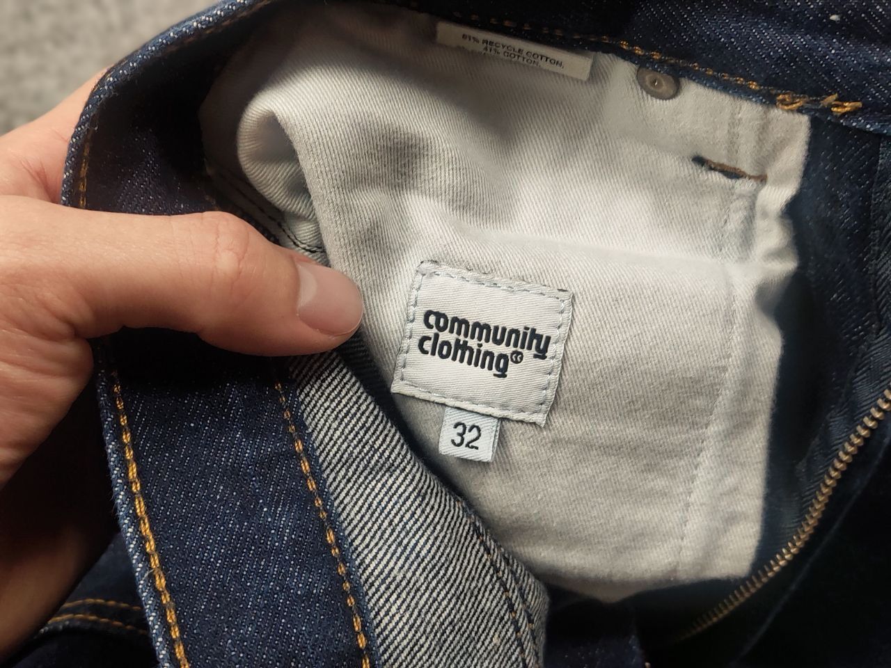 Vintage Community Clothing Minimalist dark blue Denim jeans Vintage Size US 32 / EU 48 - 14 Thumbnail