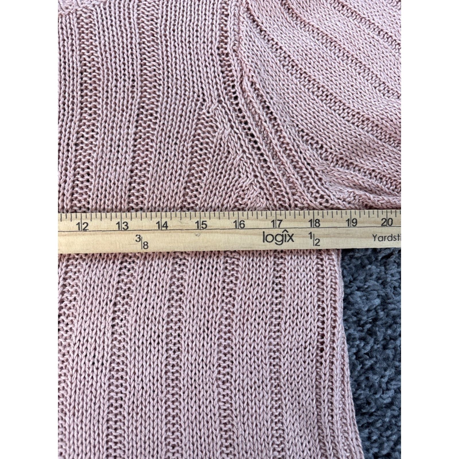 J.Crew J.CREW T-Shirt Womens Small Linen Cable Knit Balloon Sleeve Crew Neck Pink S Womens Size S / US 4 / IT 40 - 3 Thumbnail
