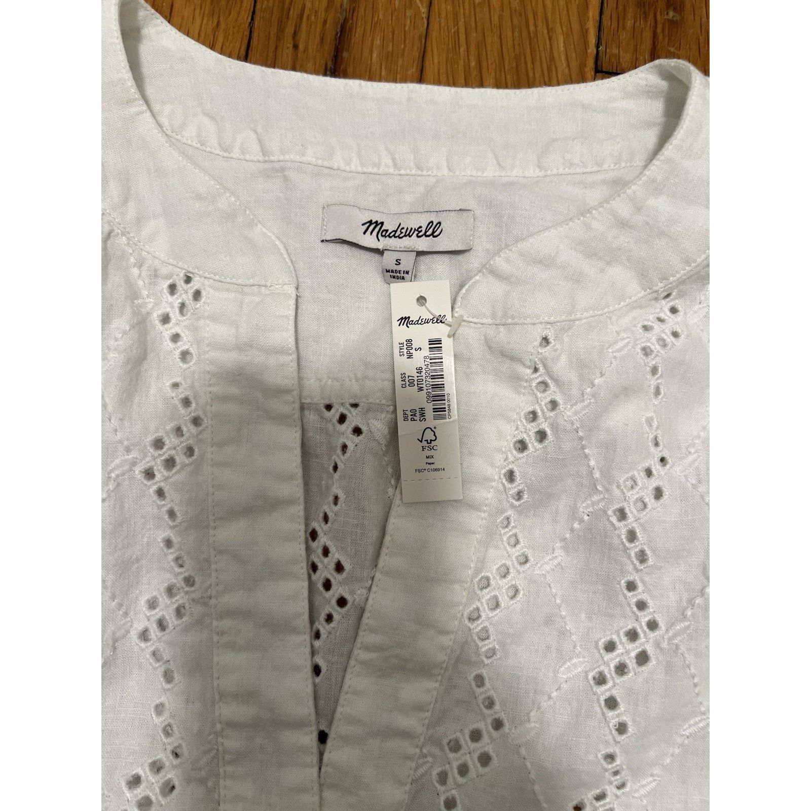 Madewell Madewell Long-Sleeve Top in shirt Soft White Small A003118 Size S / US 4 / IT 40 - 5 Thumbnail