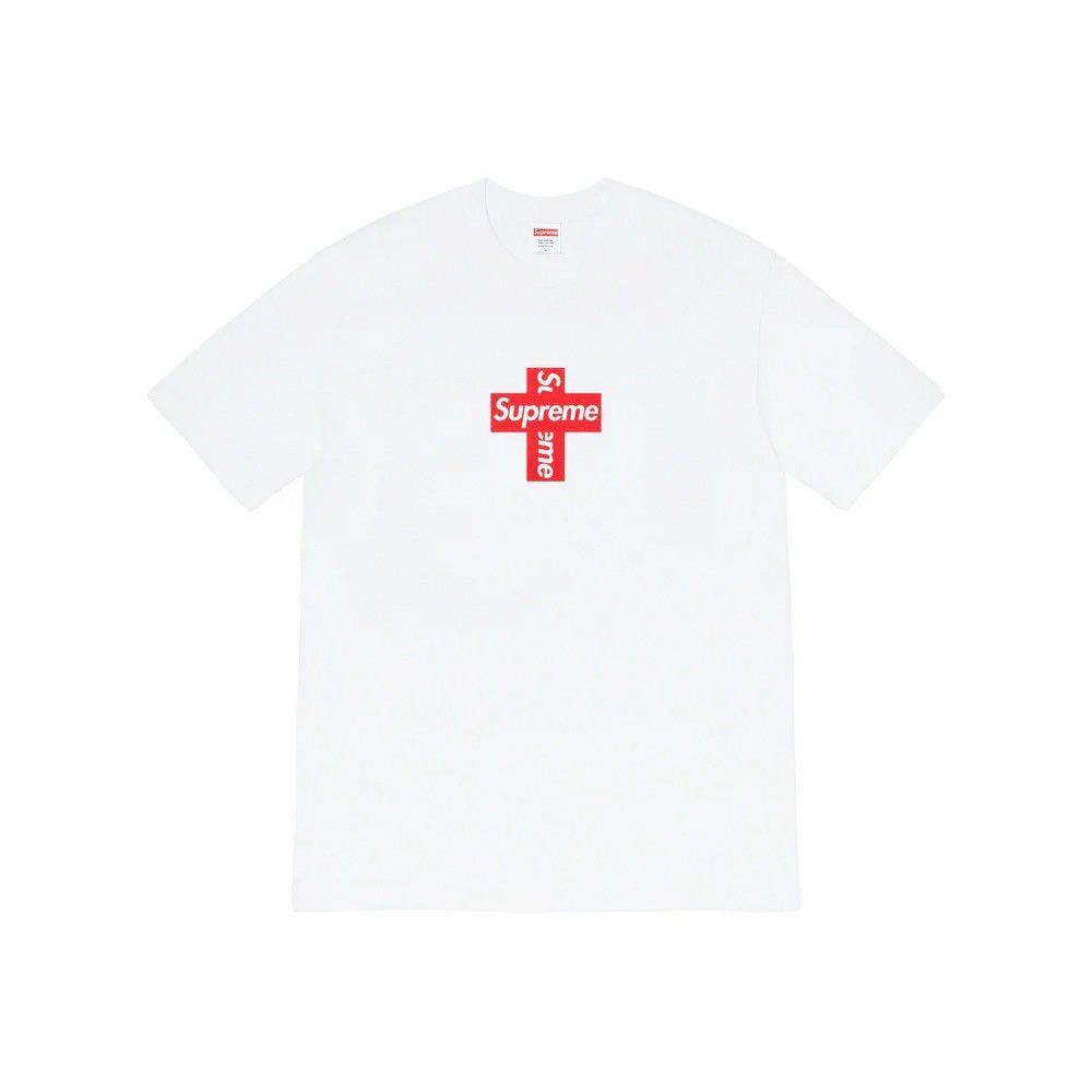 Supreme Supreme Cross Box Logo Tee White XL Size US XL / EU 56 / 4 - 1 Thumbnail