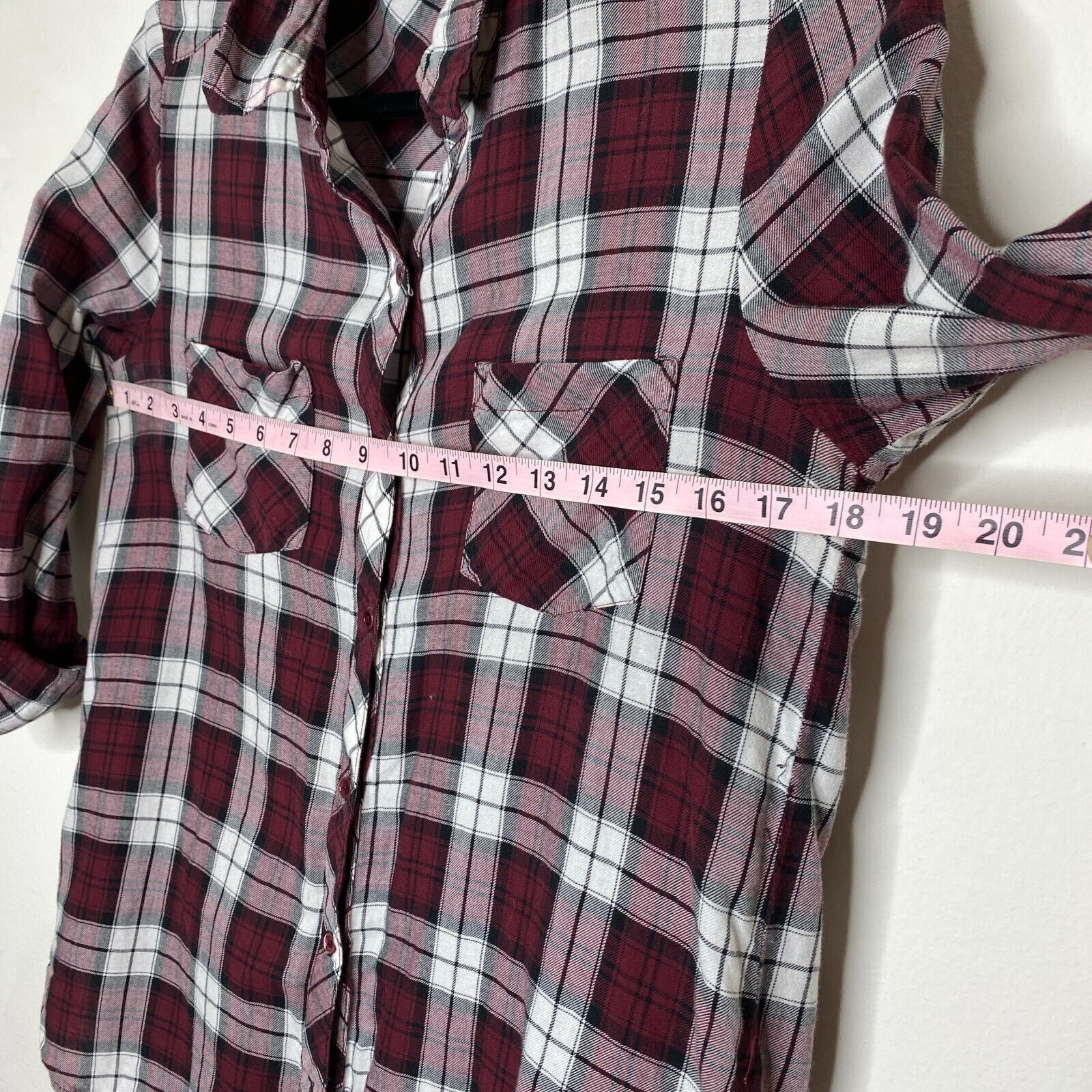 Joie Soft Joie Eggplant Plaid Pocket Roll Tab Shirt Button SM Size S / US 4 / IT 40 - 9 Thumbnail