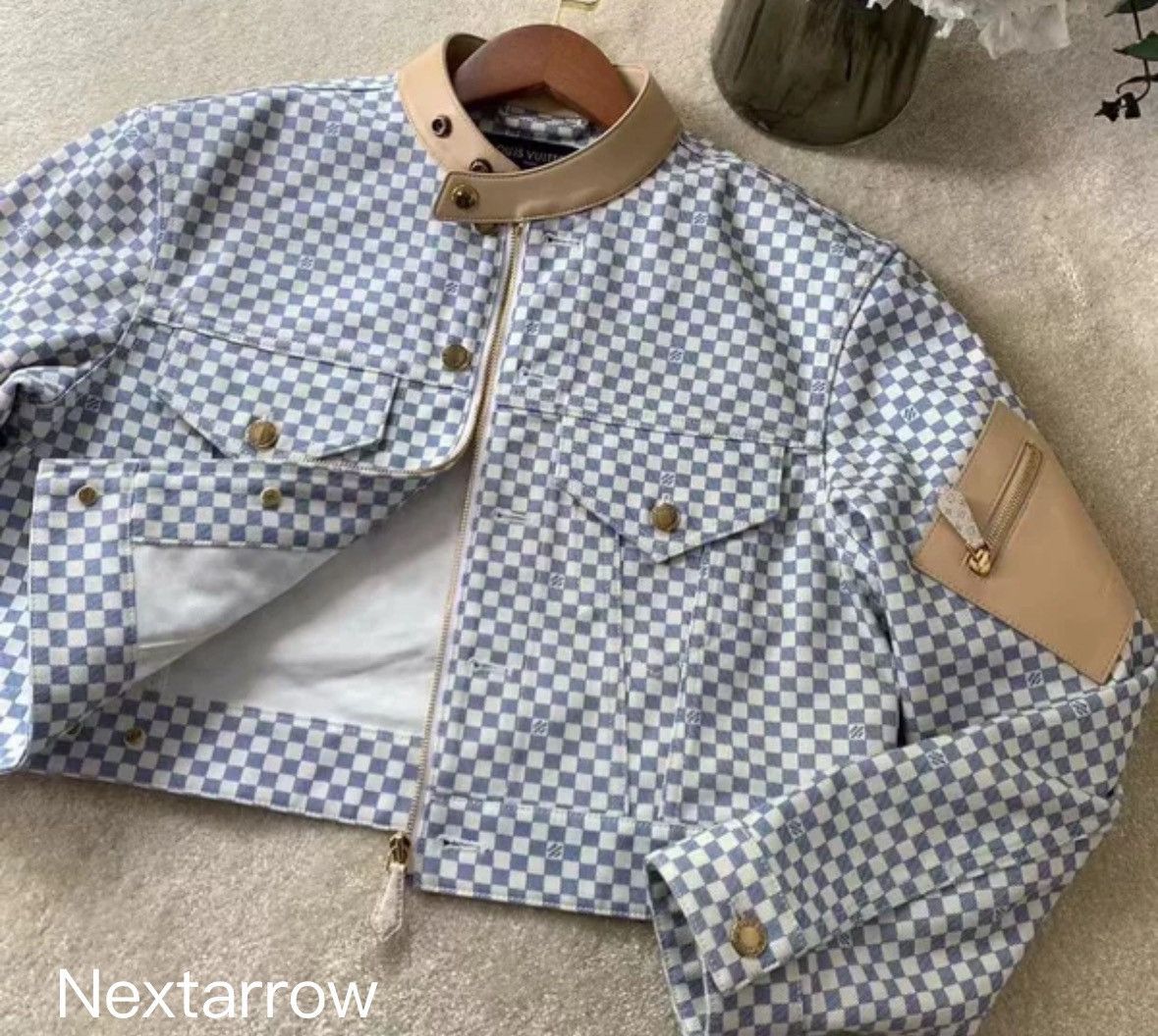 Louis Vuitton LOUIS VUITTON Checkerboard Zipper Opening Short Jacket Size US S / EU 44-46 / 1 - 2 Thumbnail