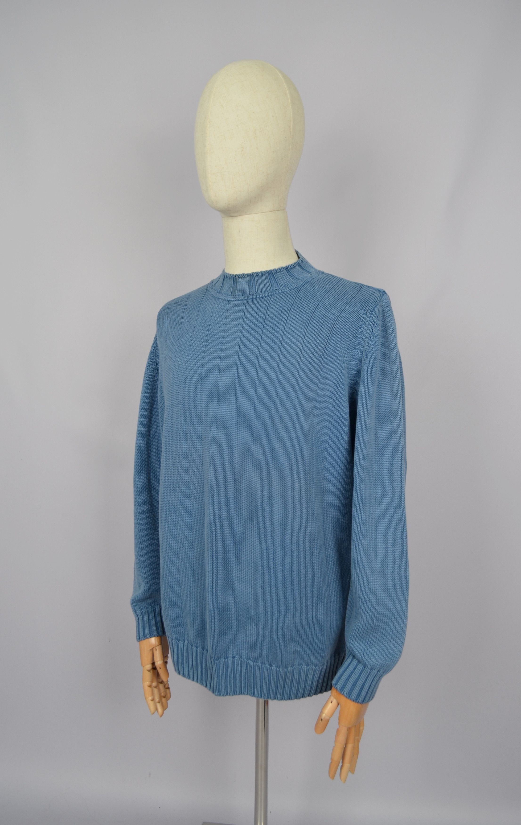 Designer × Gran Sasso Gran Sasso Cotton Knit Sweater Jumper Sz 52\L Made in Italy Size US L / EU 52-54 / 3 - 4 Thumbnail