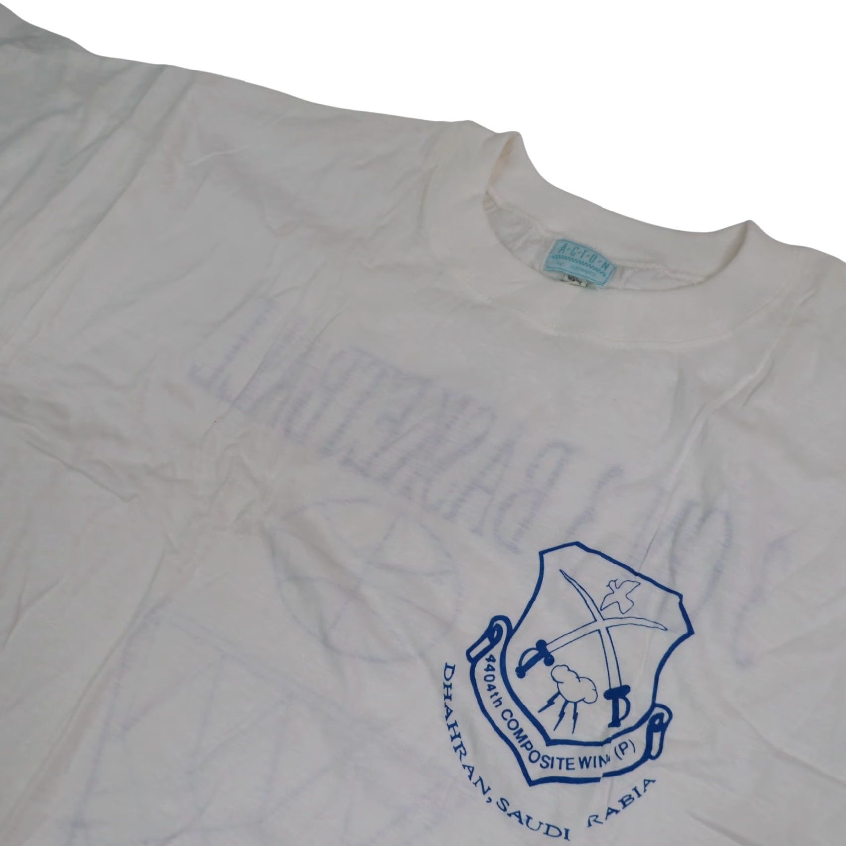 Vintage VINTAGE 90s 4404th Composite Wing Saudi Arabia 3 on 3 Basketball T Shirt Large Mens White Size US L / EU 52-54 / 3 - 5 Thumbnail