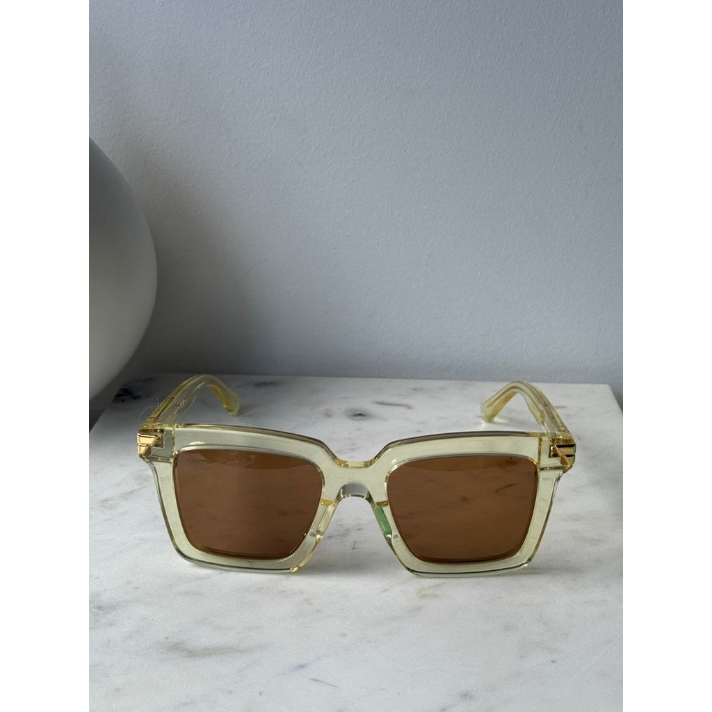 Bottega Veneta NEW Bottega Veneta BV1005S Clear Gold Sunglasses Size ONE SIZE - 6 Thumbnail