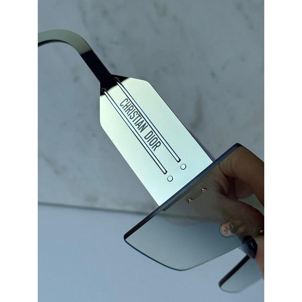 Dior NEW Dior DiorClub M5U Rimless Square Sunglasses Gold Mirror Size ONE SIZE - 10 Thumbnail