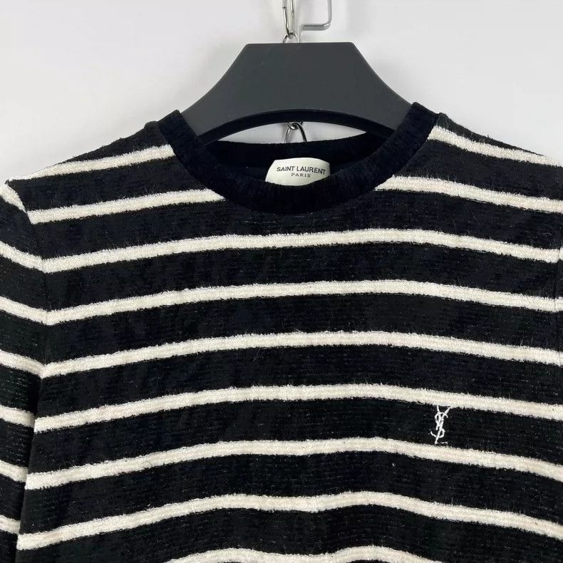 Saint Laurent Paris Saint Laurent Parisblack and white stripes and embroidered Size US S / EU 44-46 / 1 - 5 Thumbnail