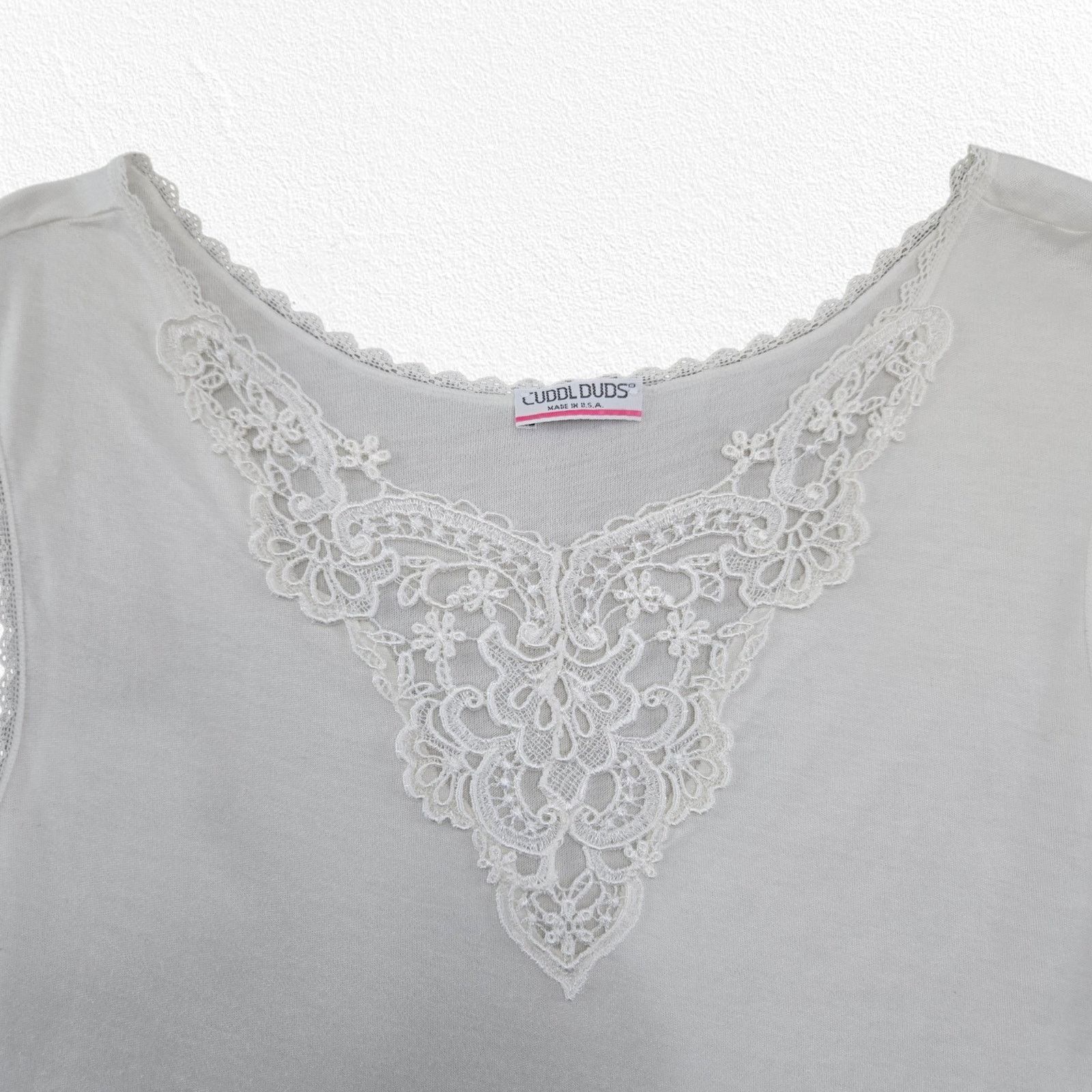 Vintage Vintage 80s Cuddl Duds Lace Tank Large USA Size Large Size L / US 10 / IT 46 - 3 Thumbnail
