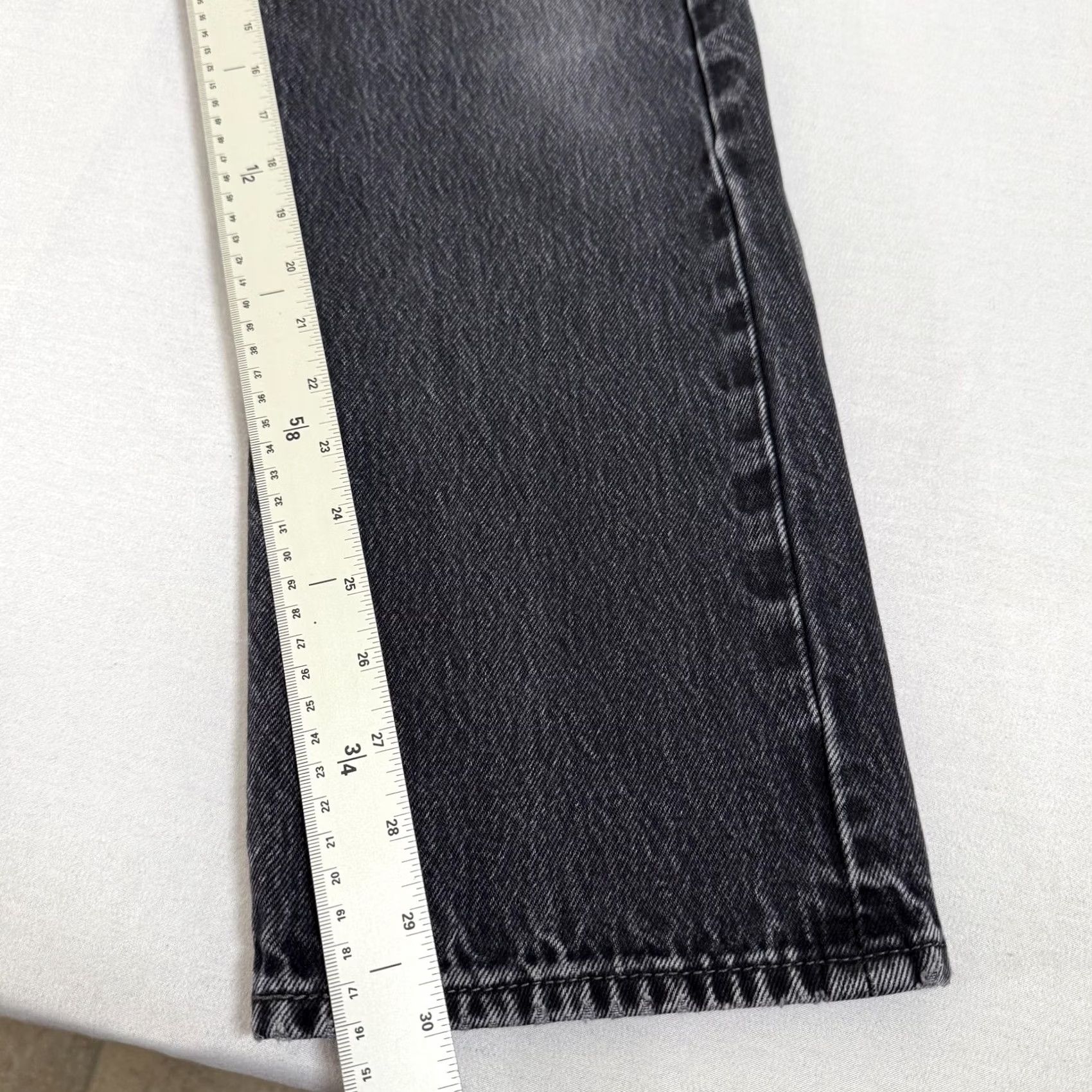 Levi's Levi's Mens Jeans 32x30 Black 501 Straight Fit Distressed Denim Pants Y2K Size US 32 / EU 48 - 6 Thumbnail