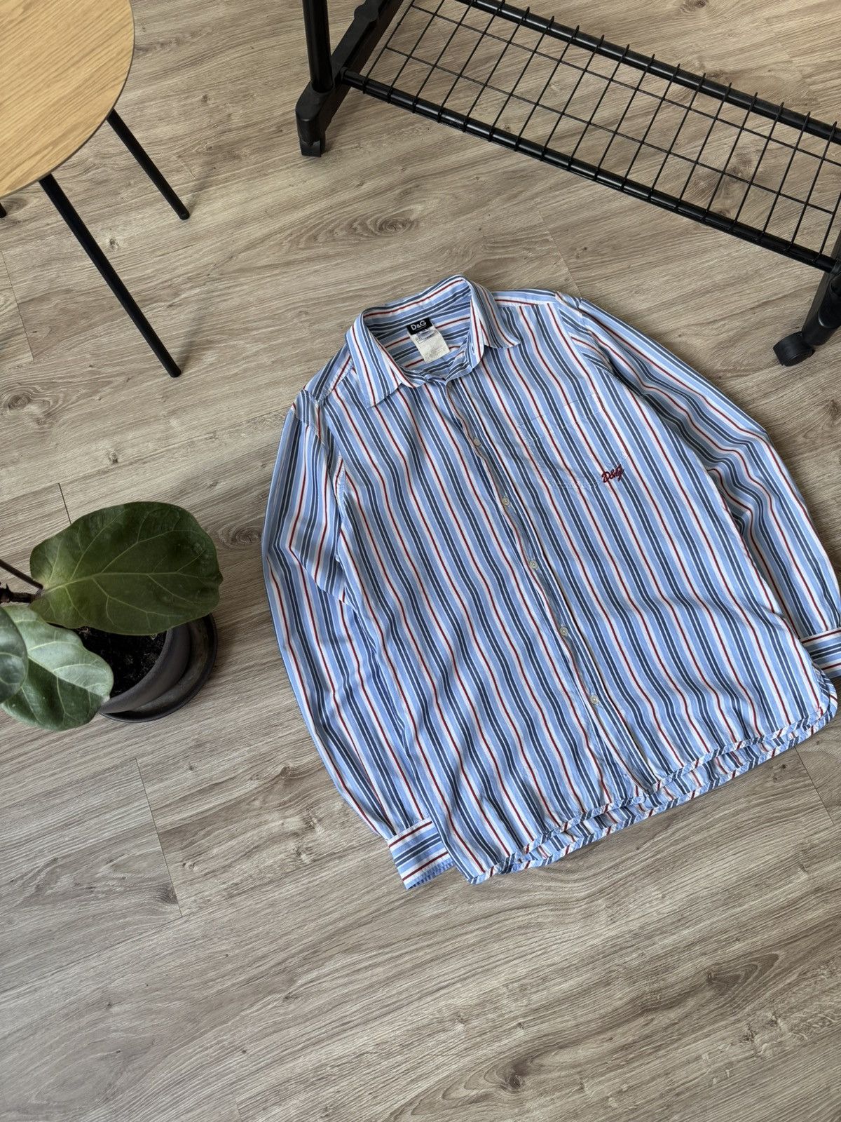 Dolce & Gabbana Vintage Dolce & Gabbana Striped Button Up Shirt Size US L / EU 52-54 / 3 - 2 Thumbnail