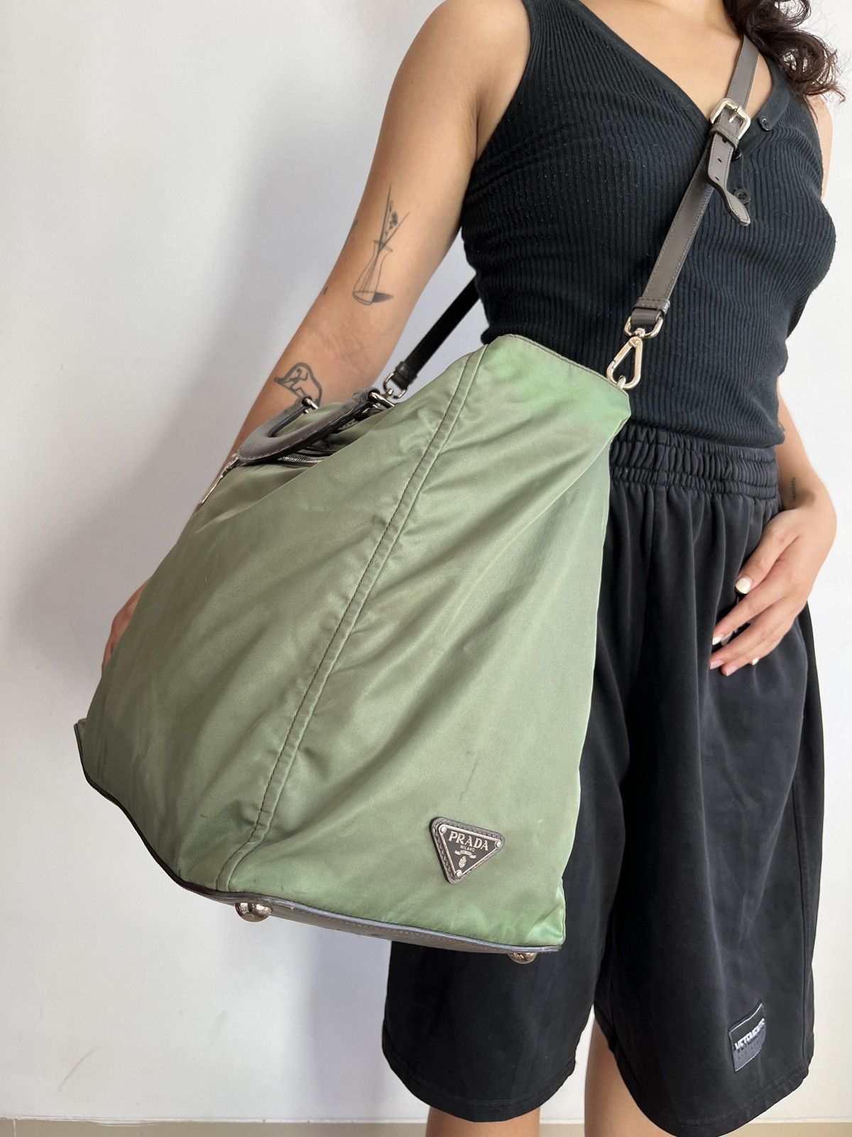 Prada Prada Nylon Saffi Travel 2-Way Large Bag Size ONE SIZE - 1 Thumbnail