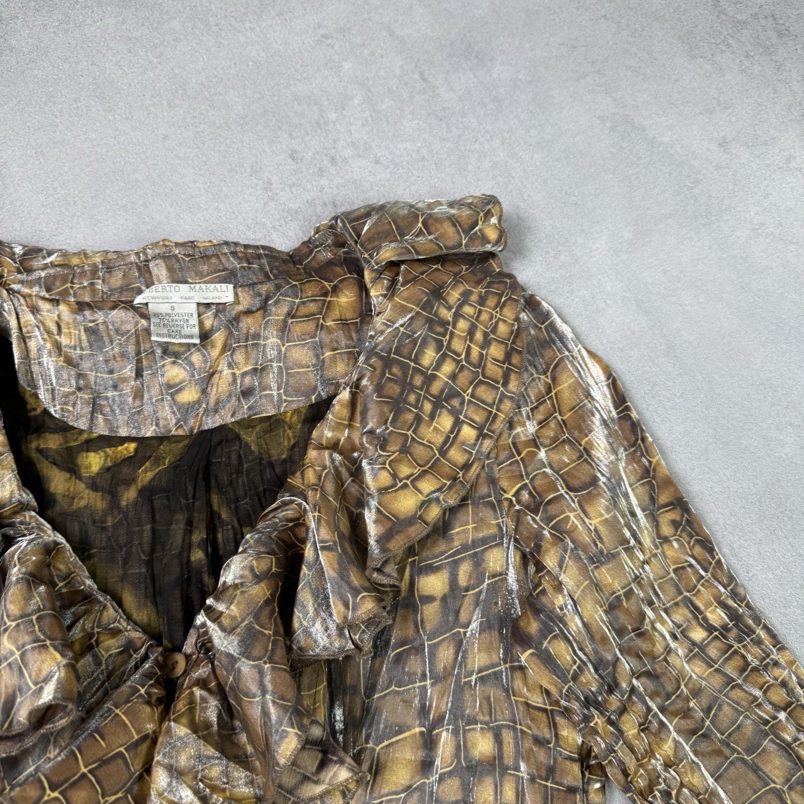 Vintage Vintage Alberto Makali Mini Dress Size S Animal Pattern Size S / US 4 / IT 40 - 5 Thumbnail