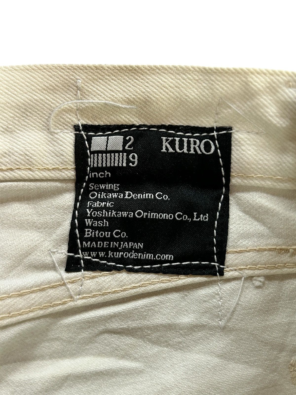 Japanese Brand × KURO × Vintage Vintage Kuro ‘Graphite’ Rare White Fade Selvedge Jeans Size US 31 - 15 Thumbnail