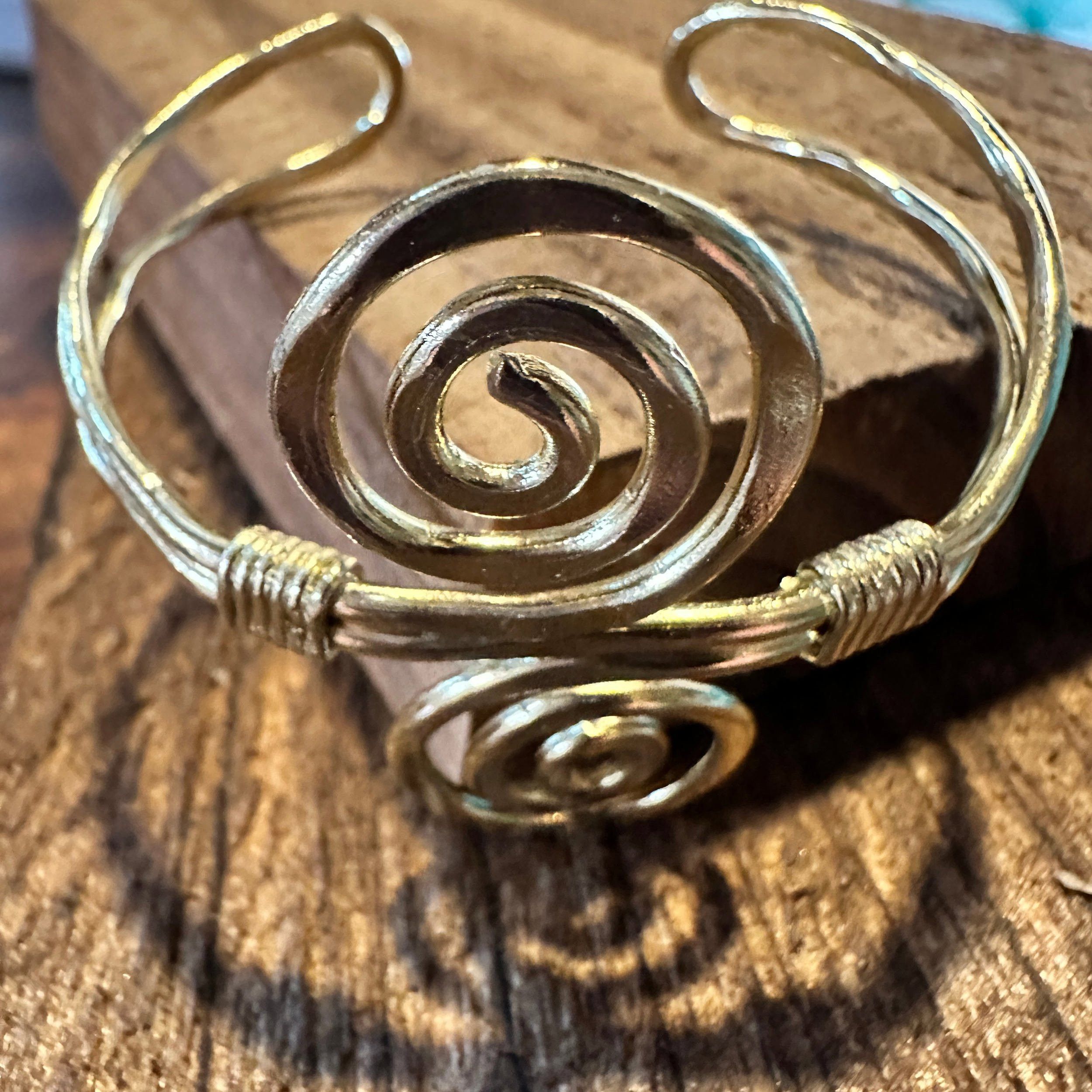 Other Handcrafted Boho Gold Plated Adjustable Cuff Bracelet - Narr Size ONE SIZE - 6 Thumbnail