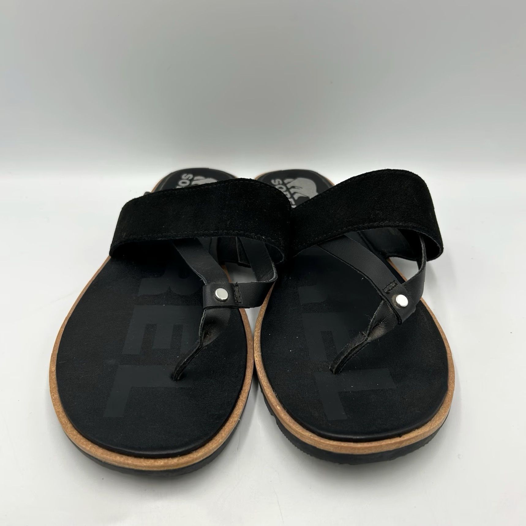 SOREL Sorel Sandal Thong Flip Flop Black Womens Size 9.5 Easy Ella II Sandal Womens Black 9.5 Size US 10 / IT 40 - 3 Thumbnail