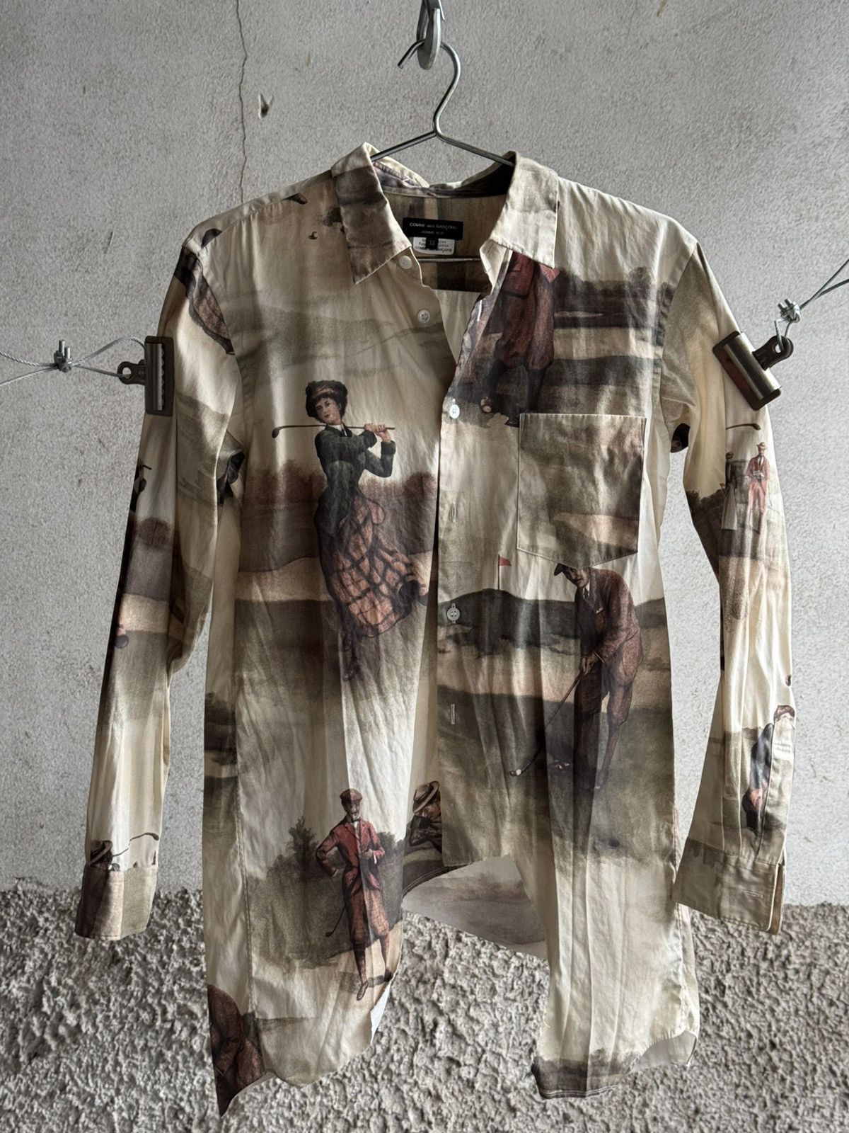 Comme des Garcons Homme Plus Comme Des Garcons Homme Plus asymmetric Cut Print shirt Size US XS / EU 42 / 0 - 1 Thumbnail