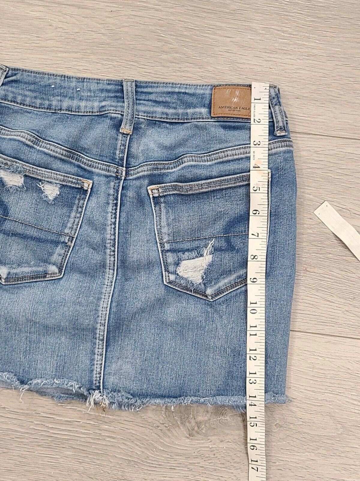 Designer American Eagle Skirt Size 4 Next Level Stretch Distressed Size 27" / US 4 / IT 40 - 5 Thumbnail